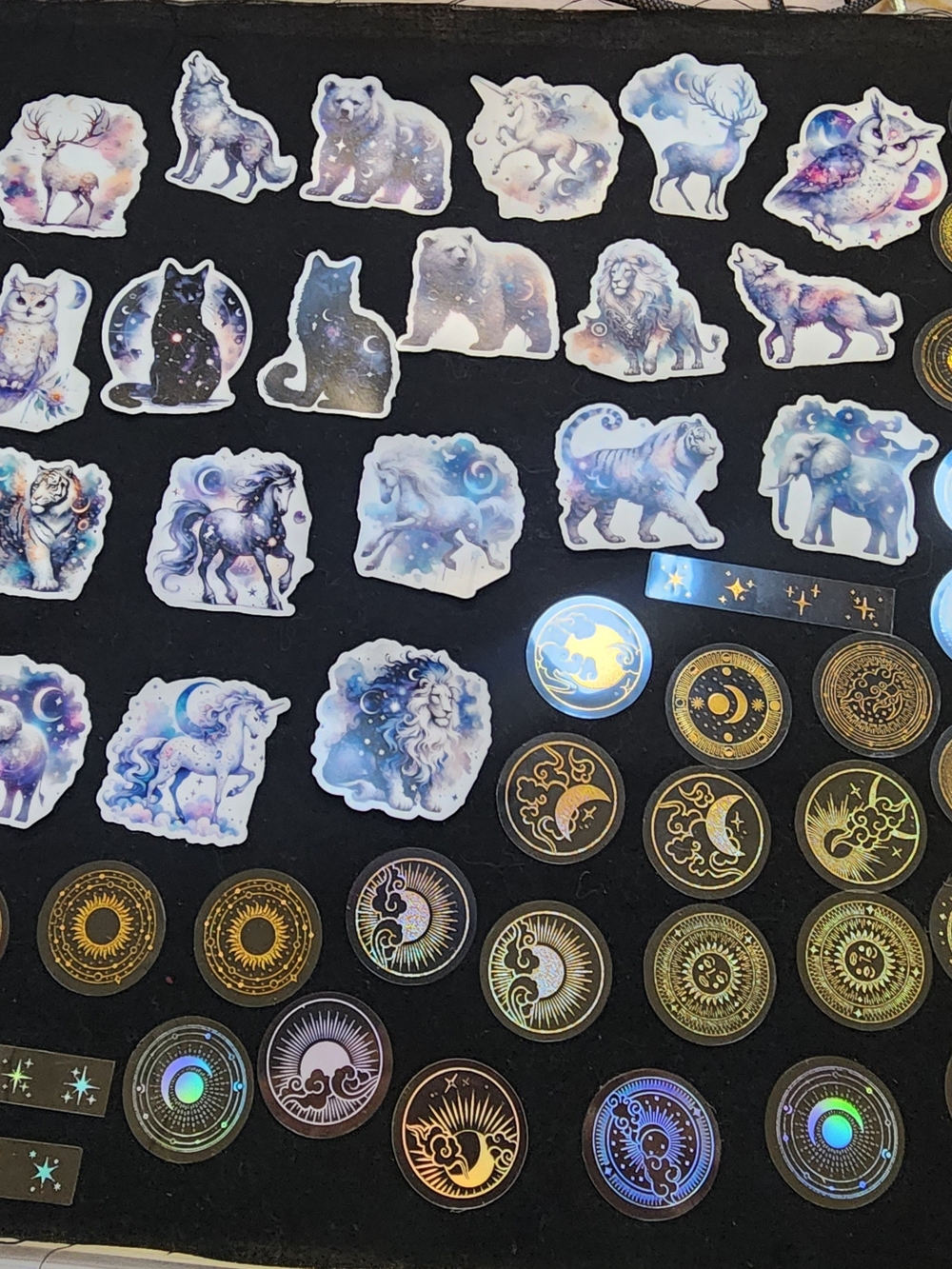 50 Assorted Animal & Celestial Stickers